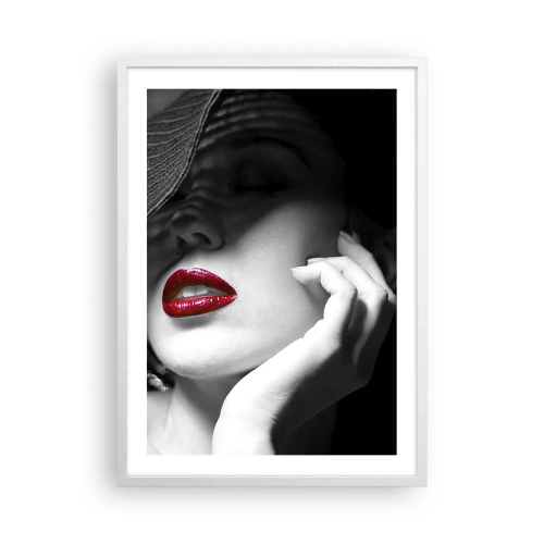 Poster in cornice bianca - Studio in scarlatto - 50x70 cm