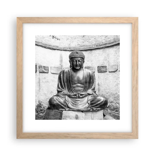 Poster in cornice rovere chiaro - Alla fonte della pace - 30x30 cm