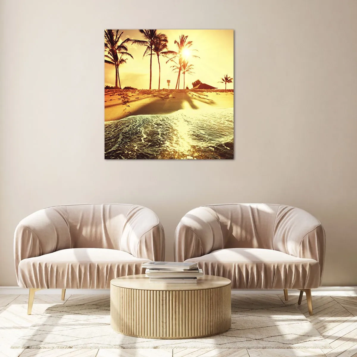 Quadro su vetro - Pomeriggio in California - 40x40 cm