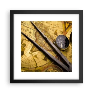 Poster in cornice nera - Dove sono questi tesori? - 30x30 cm