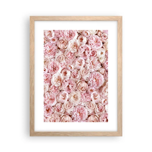 Poster in cornice rovere chiaro - Coperto di rose - 30x40 cm