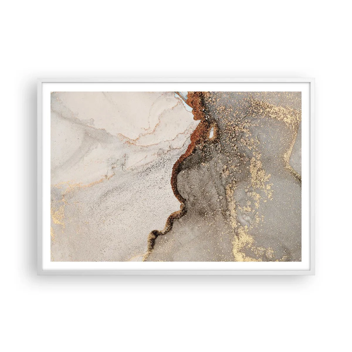 Poster in cornice bianca - Ai confini del colore - 100x70 cm