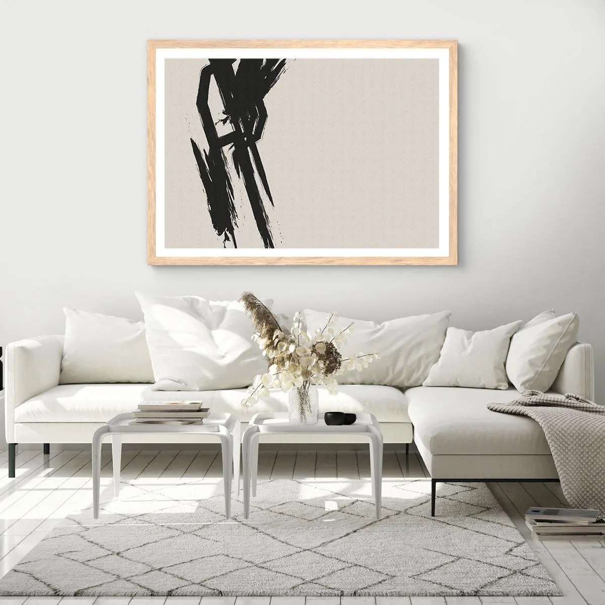 Poster in cornice rovere chiaro - Corsa sfrenata - 91x61 cm