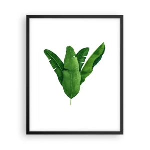 Poster in cornice nera - Simmetria verde - 40x50 cm