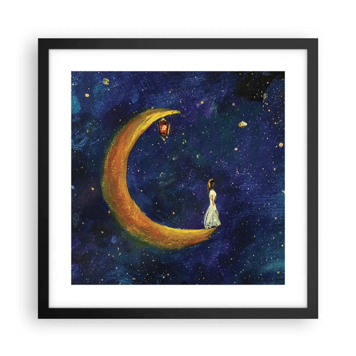 Poster in cornice nera - Il richiamo del mondo - 40x40 cm