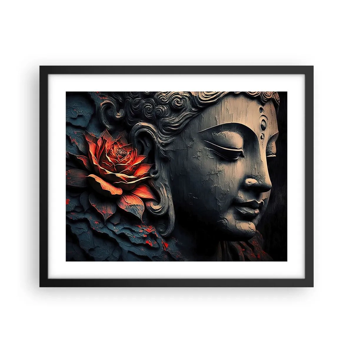 Poster in cornice nera - In armonia con il mondo - 50x40 cm
