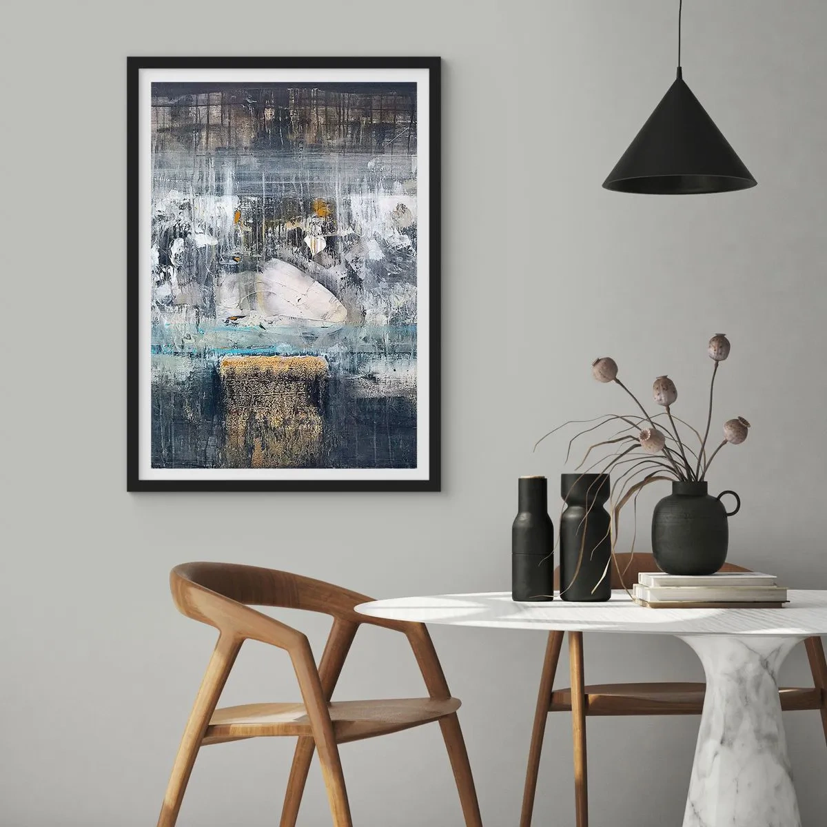 Poster in cornice nera - Talvolta è facile, talvolta è difficile - 40x50 cm