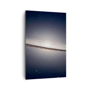 Quadro su tela - Stampe su Tela - Una galassia a spirale sullo sfondo dello spazio stellato - 80x120cm - Tanto tempo fa in una lontana galassia... - Decorazione murale moderna per soggiorno e camera da letto ARTTOR