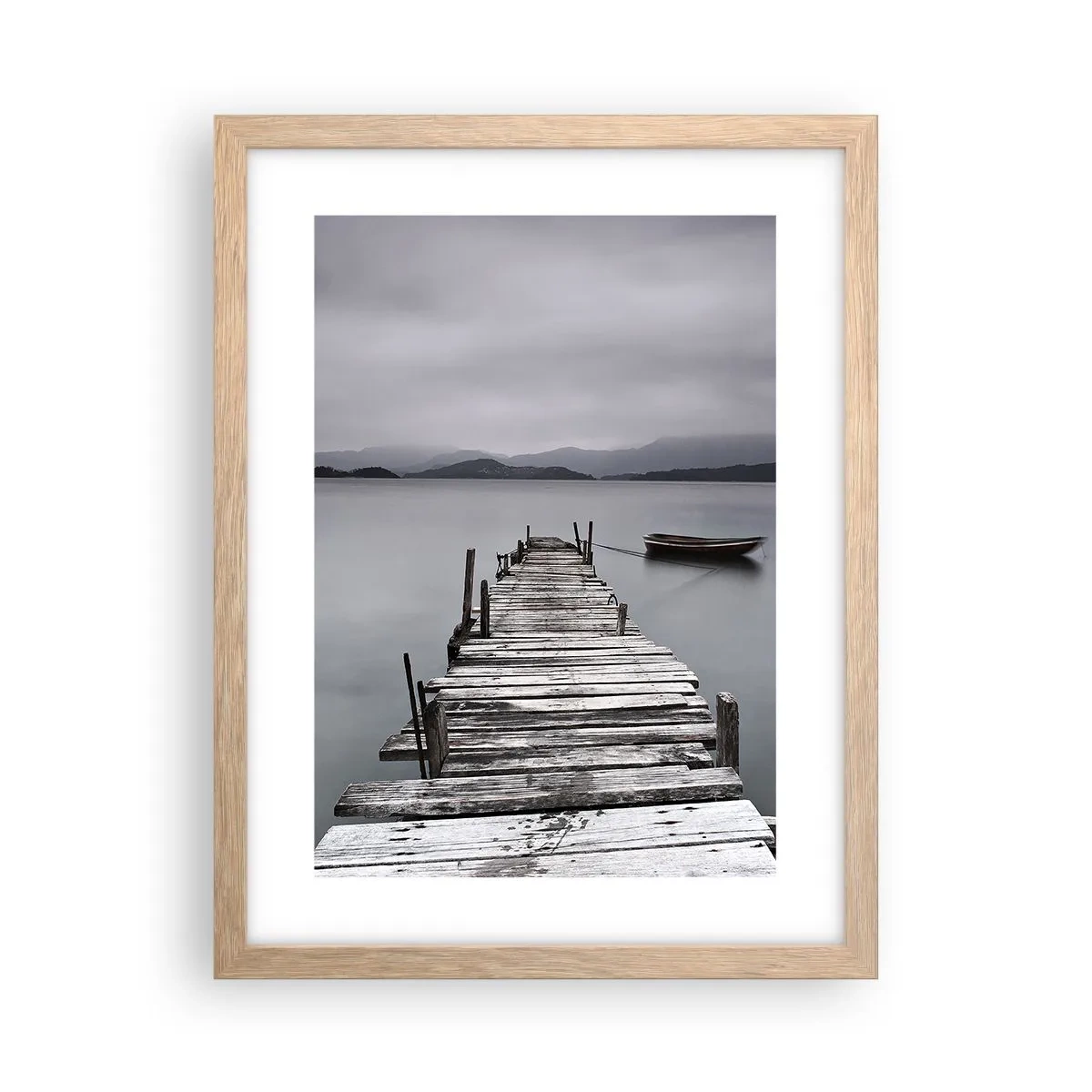 Poster in cornice rovere chiaro - Domani puoi partire - 30x40 cm