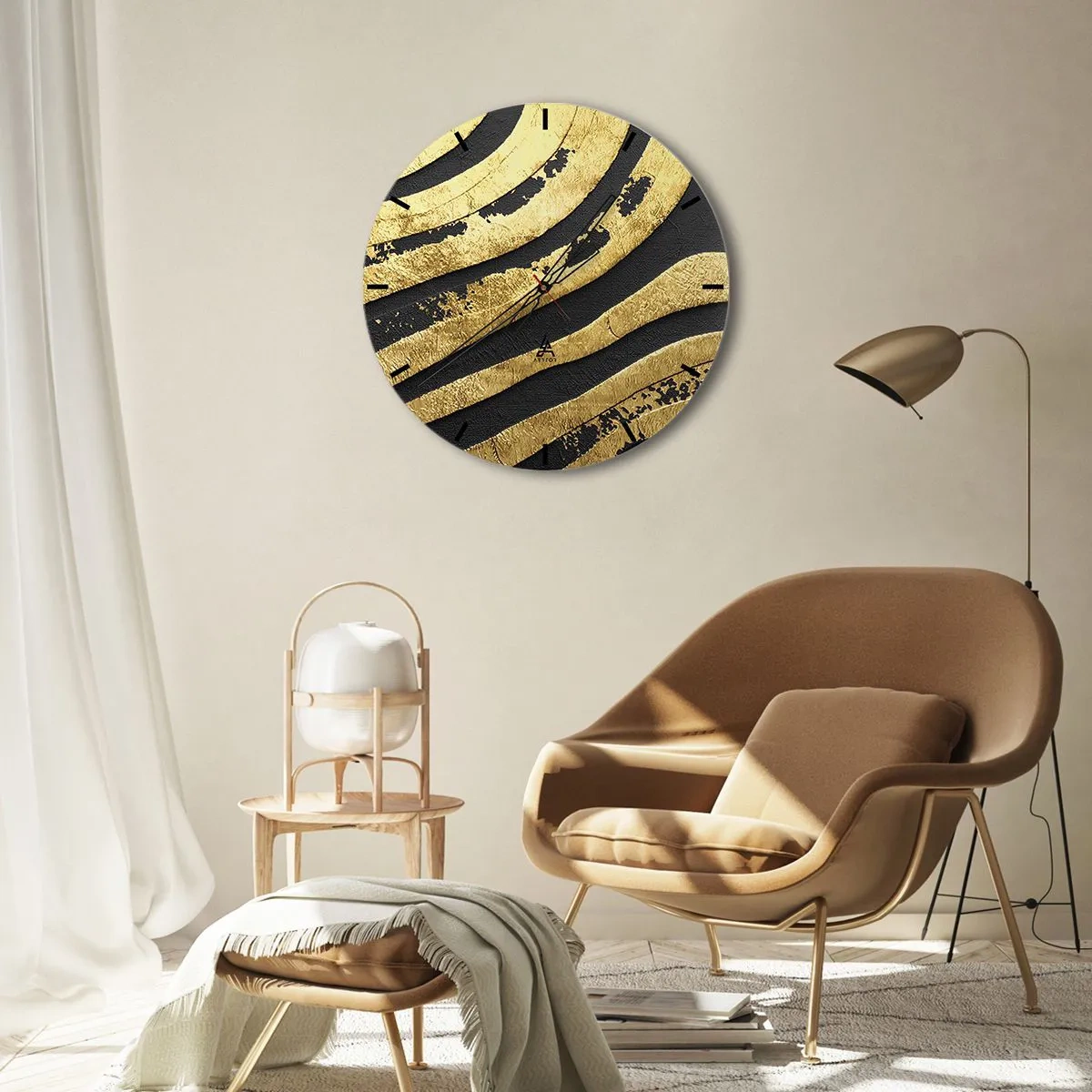 Orologio da parete - Orologio in Vetro - Tutto scorre - 40x40 cm