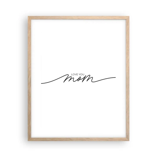 Poster in cornice rovere chiaro - Grande commozione - 40x50 cm