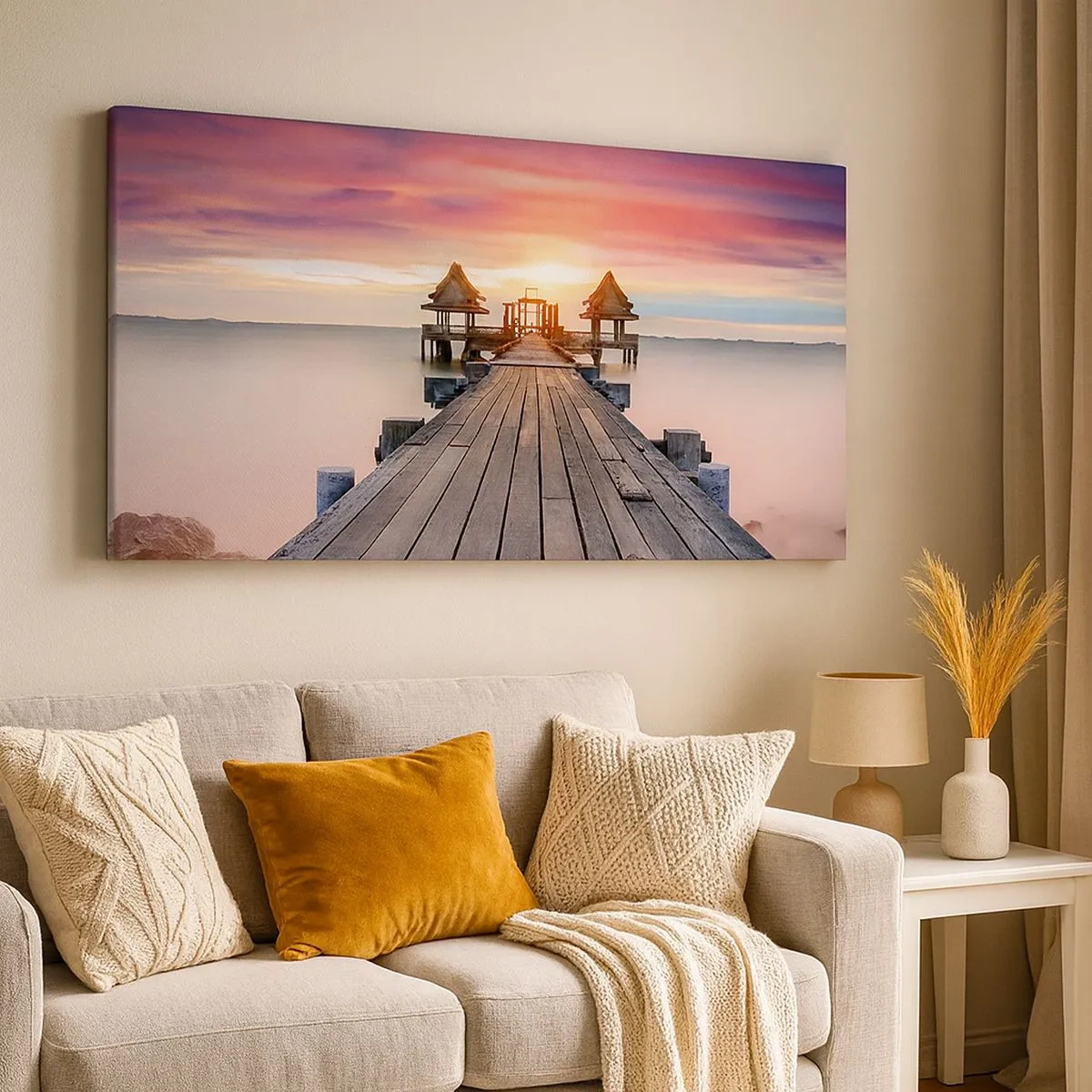 Quadro su tela - Stampe su Tela - Tramonto d'oriente - 100x40 cm