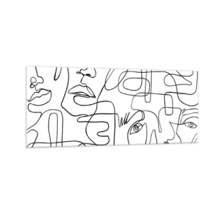 Quadro su vetro - Emozioni intrecciate - 100x40 cm