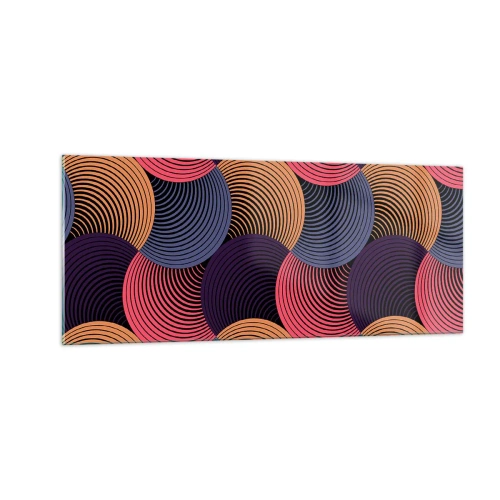 Quadro su vetro - Al ritmo delle sfere - 100x40 cm