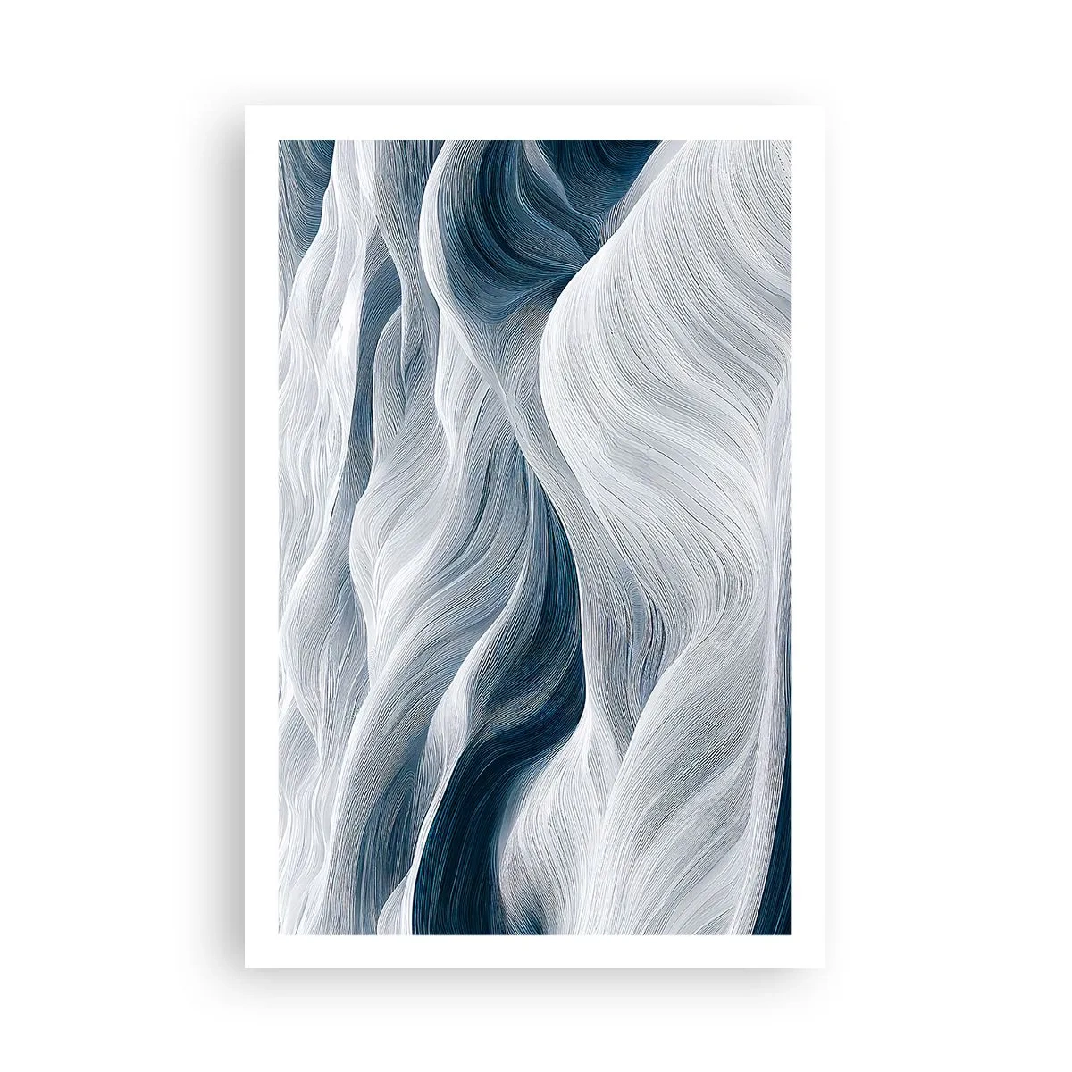 Poster - Onde bianche e blu - 61x91 cm