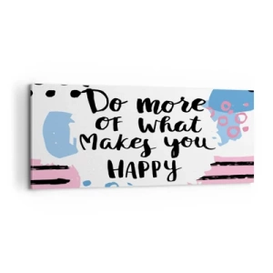 Quadro su tela - Stampe su Tela - Come essere felici - 100x40 cm