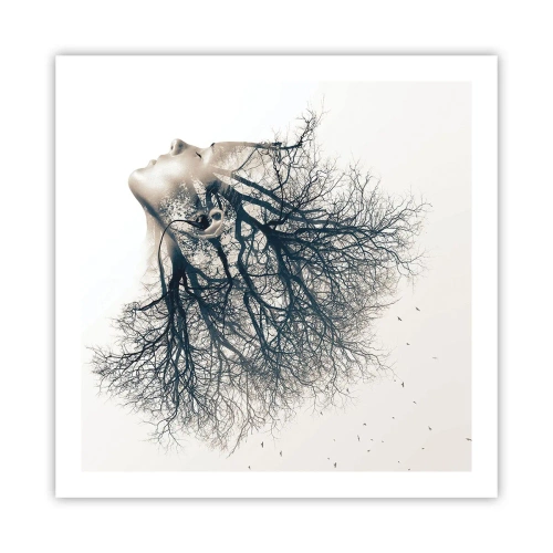 Poster - In ascolto del sussurro dell'albero - 60x60 cm