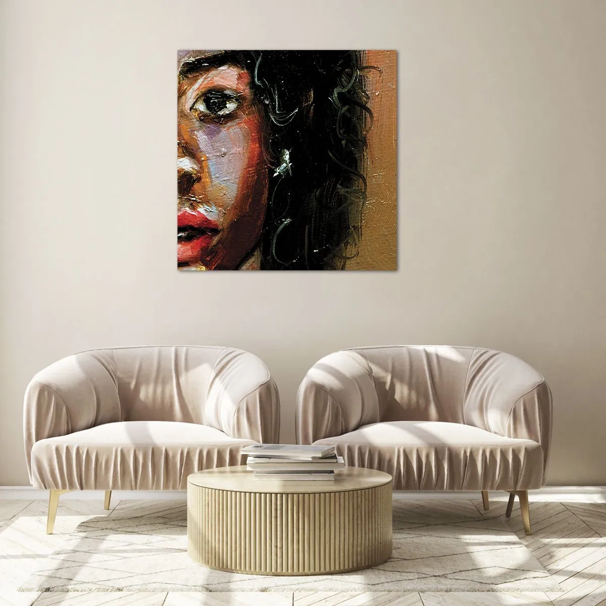 Quadro su vetro - Oscurità e luce - 30x30 cm