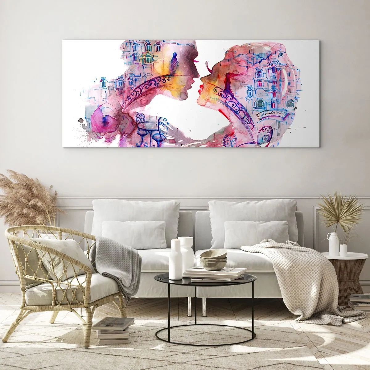 Quadro su vetro - Misterioso ponte dei sospiri - 100x40 cm