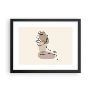 Poster in cornice nera - Ascoltando se stessa - 40x30 cm