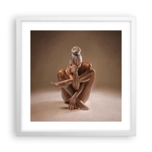 Poster in cornice bianca - Unità di corpo e anima - 40x40 cm