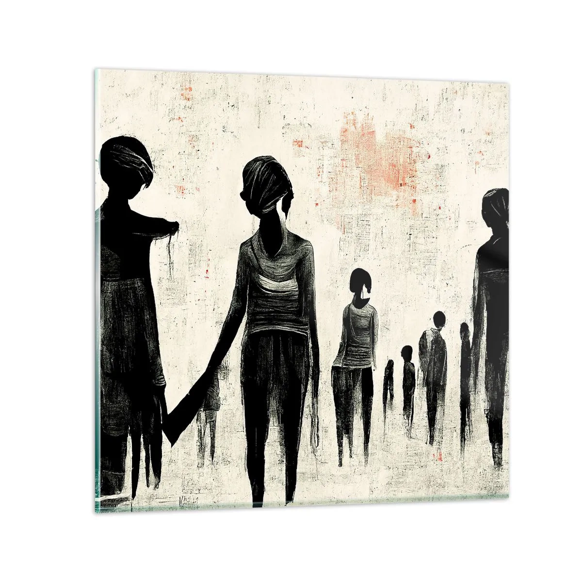 Quadro su vetro - Contro la solitudine - 70x70 cm