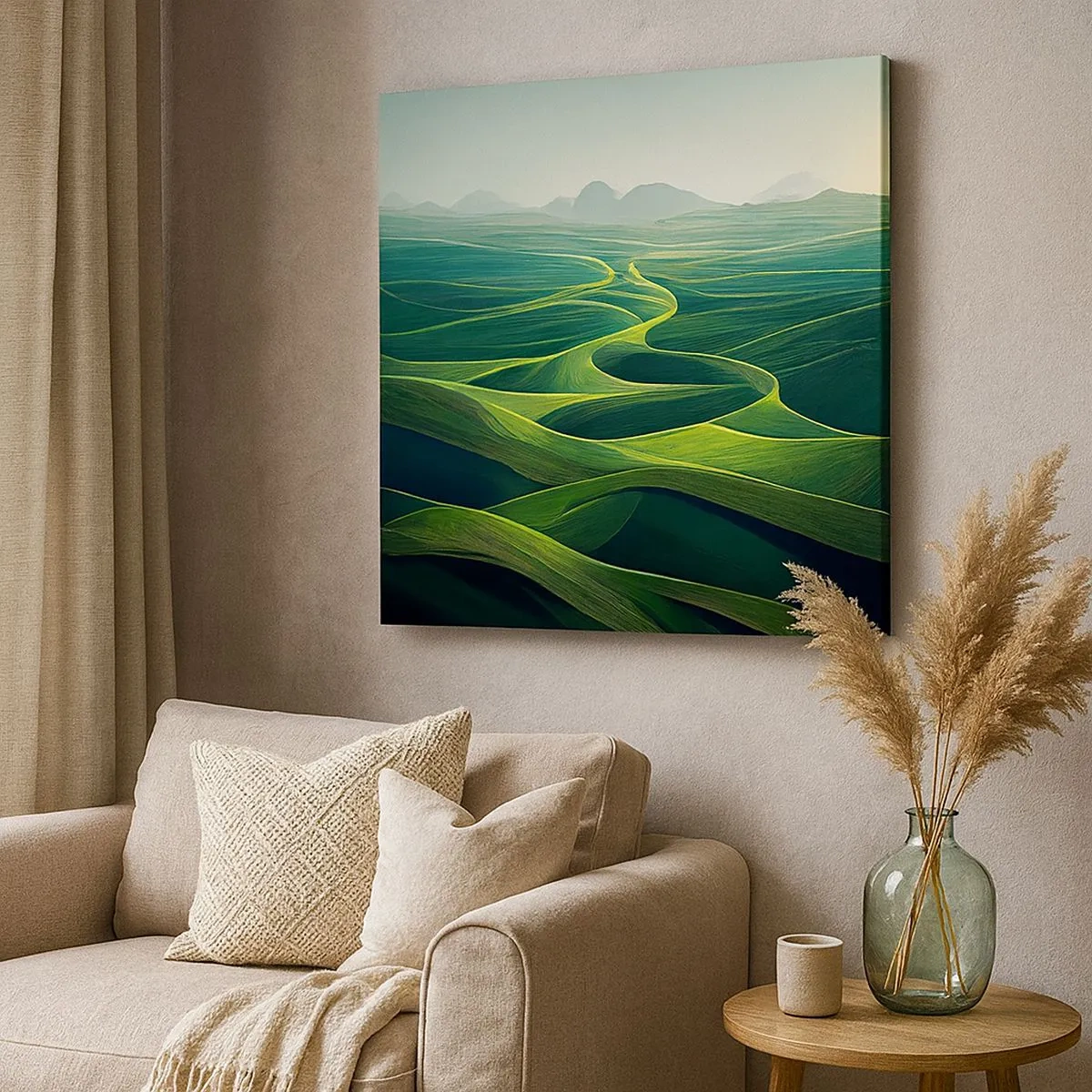 Quadro su tela - Stampe su Tela - Nelle valli verdi - 30x30 cm