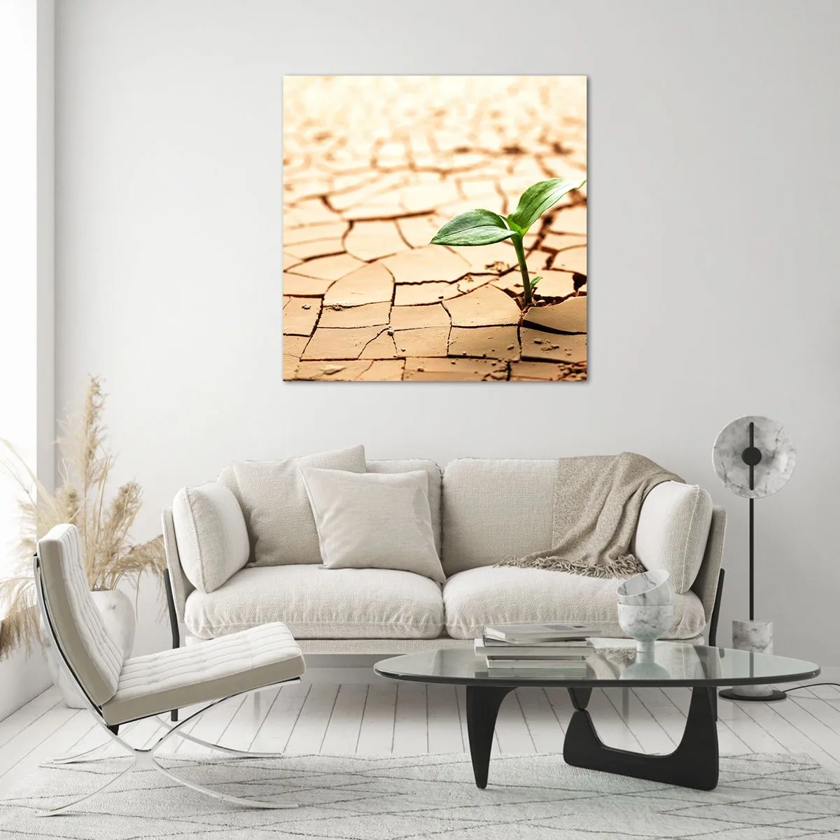 Quadro su vetro - L'indomita forza della vita - 30x30 cm