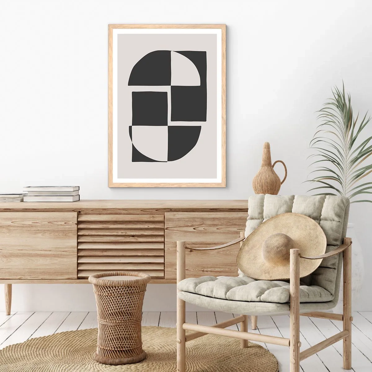 Poster in cornice rovere chiaro - Antitesi - sintesi - 50x70 cm