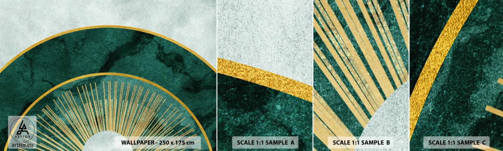 Campione Di Fotomurale Standard Eco - Un altro sistema solare - Art Deco, Moderno, Astrazione - 100x30 cm