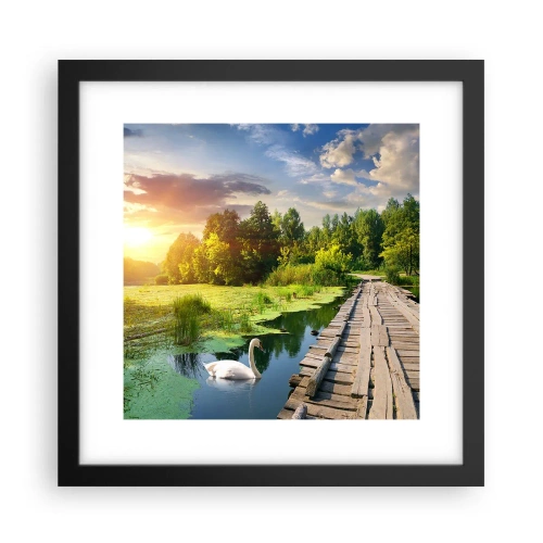 Poster in cornice nera - Estate, estate ovunque - 30x30 cm
