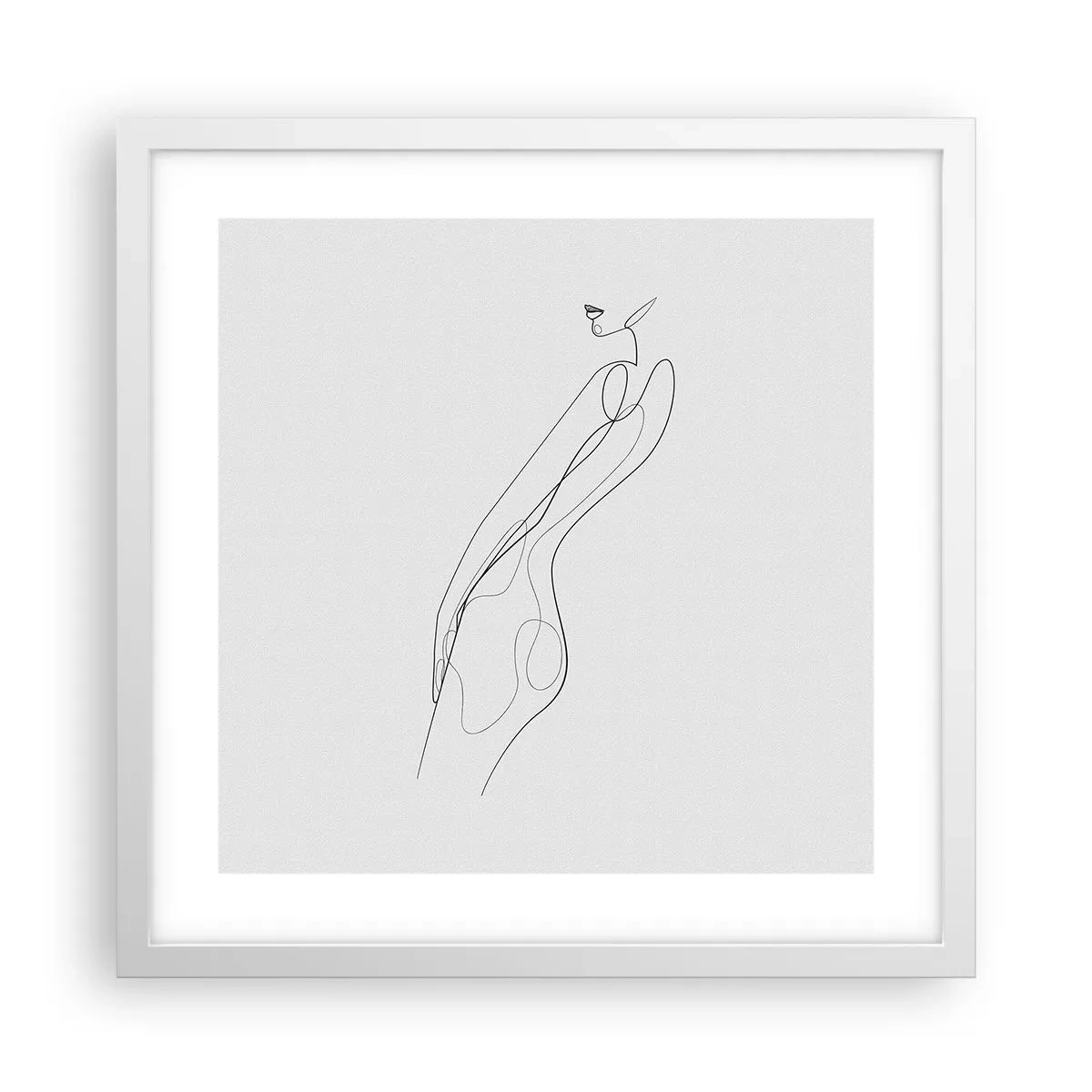 Poster in cornice bianca - Appena una promessa - 40x40 cm