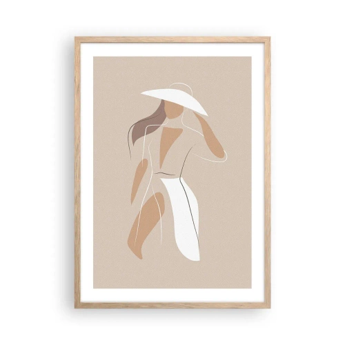 Poster in cornice rovere chiaro - La moda è un gioco - 50x70 cm