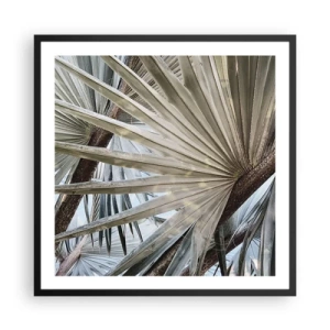 Poster in cornice nera - Ventagli dei tropici - 60x60 cm