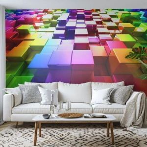 Fotomurale su misura Adesiva Deluxe Sticker - Op Art insieme in squadra - Astrazione, Grafica, 3D