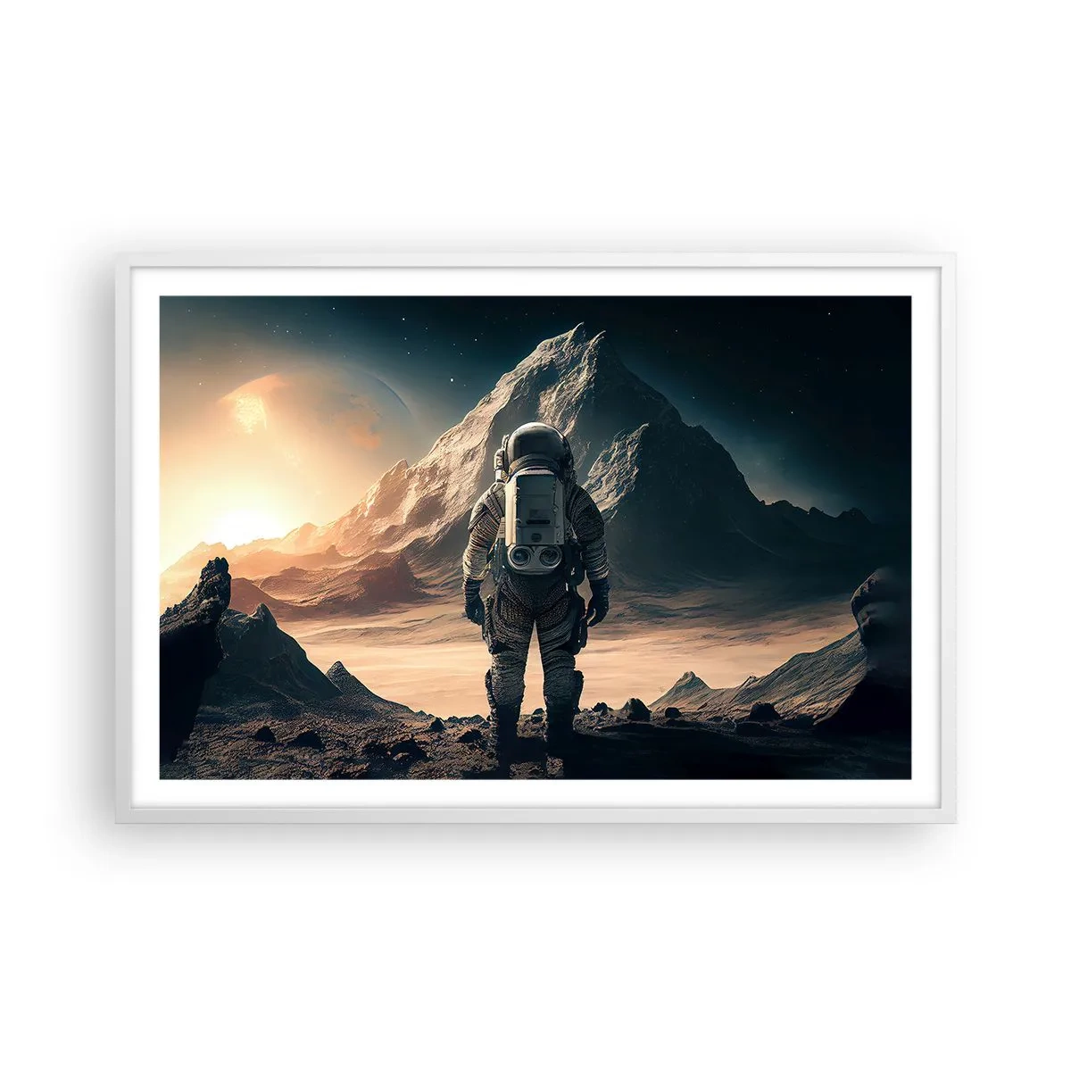 Poster in cornice bianca - Nuova sfida - 91x61 cm