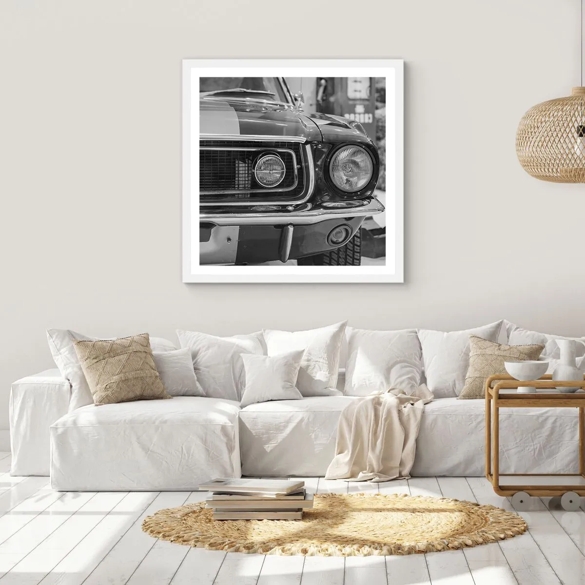 Poster in cornice bianca - A rotta di collo - 50x50 cm