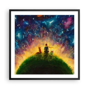 Poster in cornice nera - Amore e amicizia: l'intero mondo - 60x60 cm