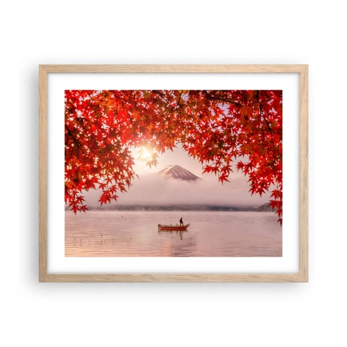 Poster in cornice rovere chiaro - Nell'atmosfera del Giappone - 50x40 cm