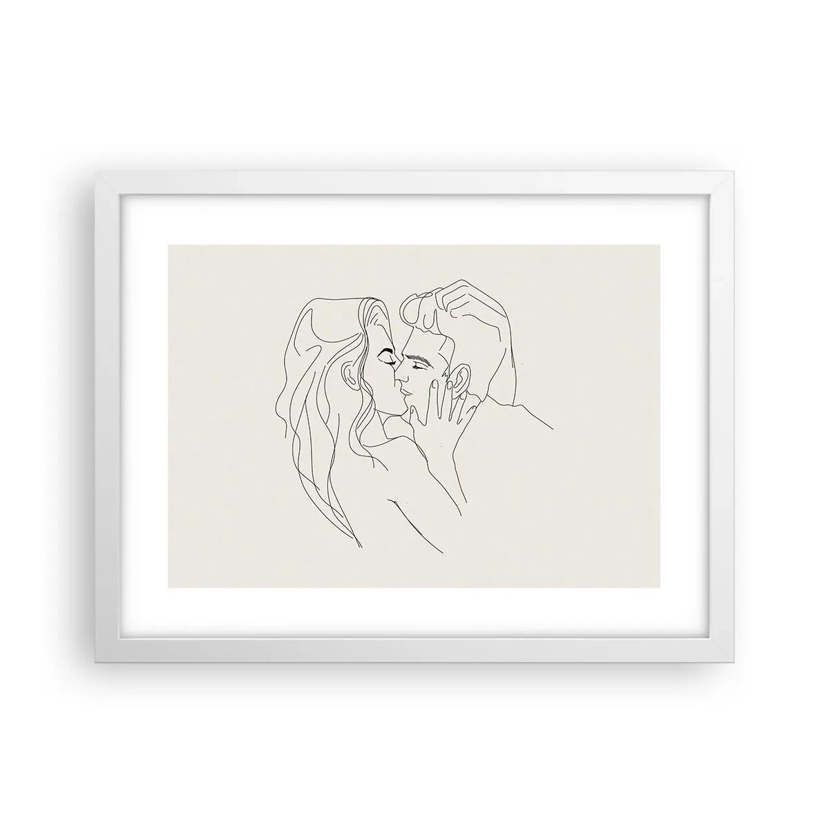 Poster in cornice bianca - Intrecciati dal sentimento - 40x30 cm