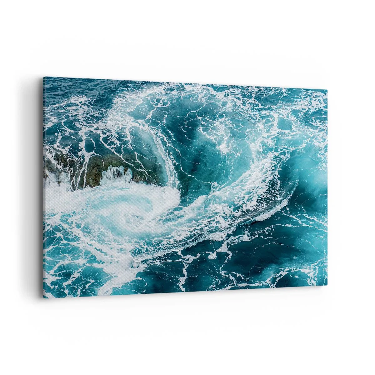 Quadro su tela - Stampe su Tela - Vortice oceanico dinamico - 120x80cm - La porta verso il centro della Terra - Decorazione murale moderna per soggiorno e camera da letto ARTTOR