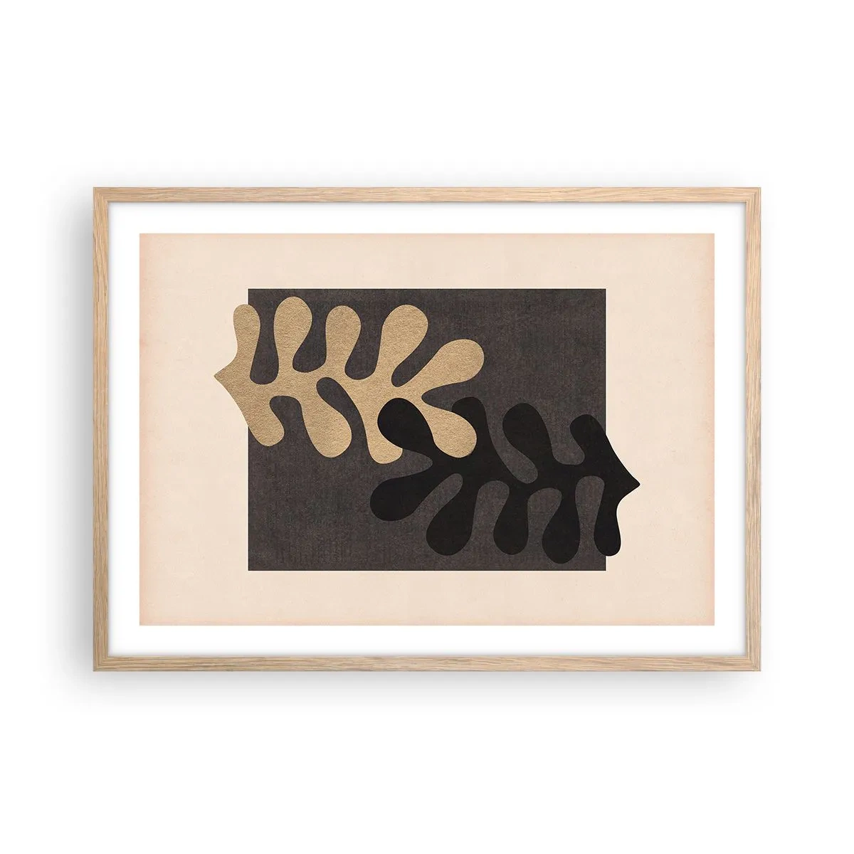 Poster in cornice rovere chiaro - Assenza e completamento - 70x50 cm