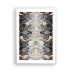 Poster in cornice bianca - Composizione di diamante - 50x70 cm