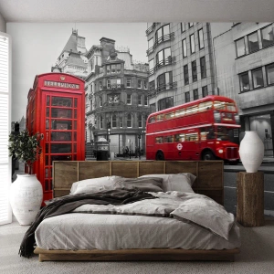 Fotomurali Autoadesivo Deluxe Sticker - Il più rosso d'Europa - Città, Londra, Architettura - 500x350 cm
