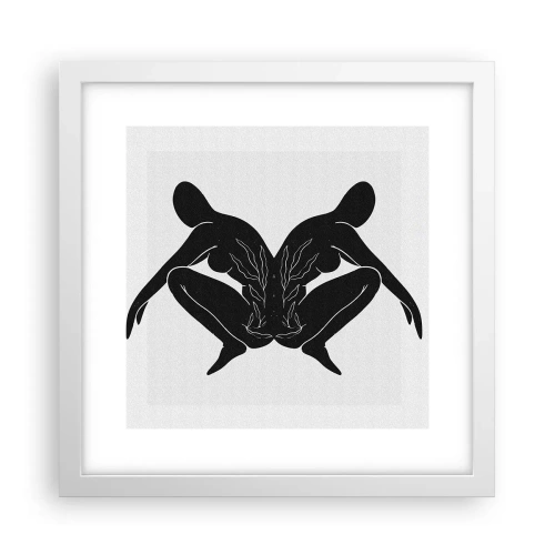 Poster in cornice bianca - Anima comune - 30x30 cm