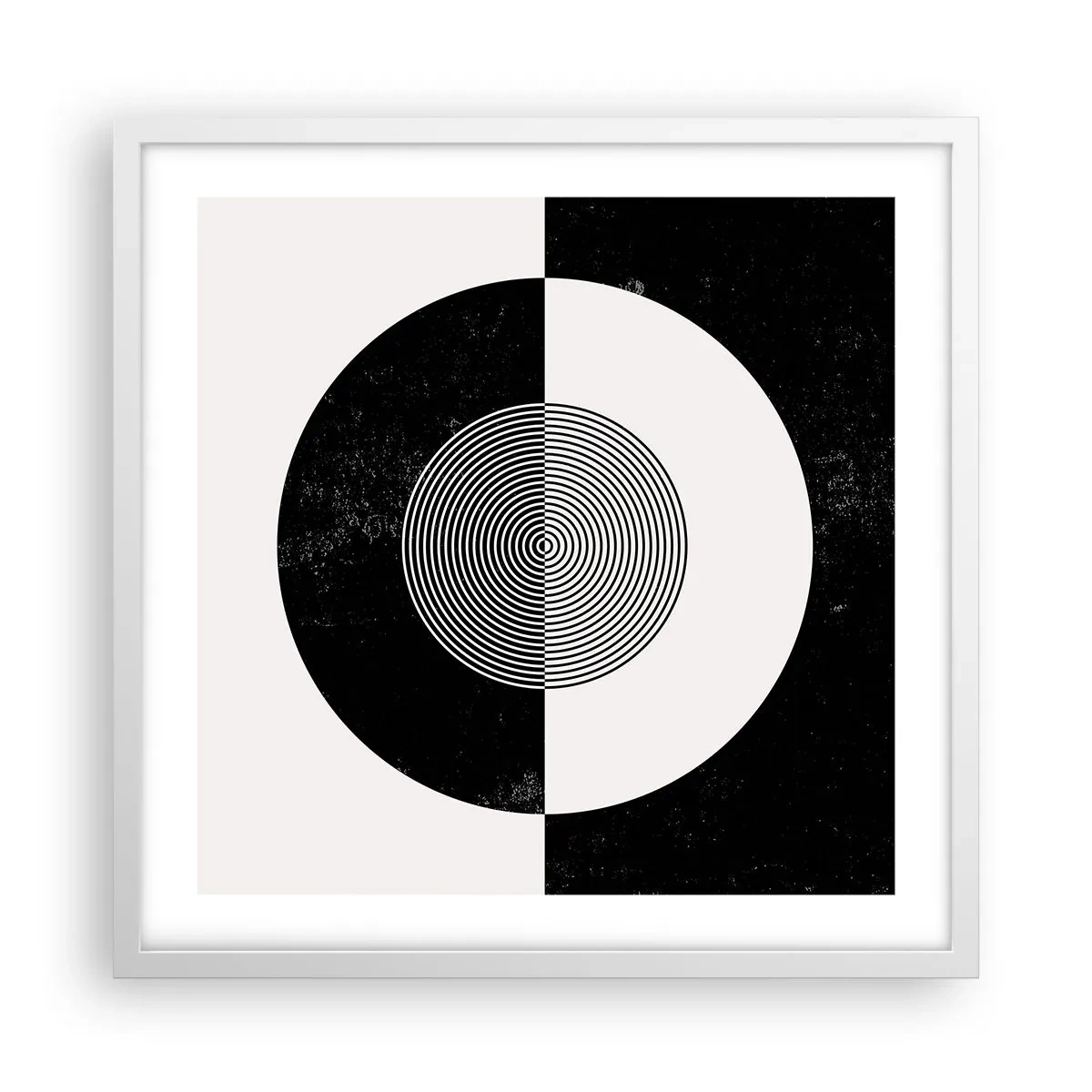 Poster in cornice bianca - Armonia in bianco e nero - 50x50 cm