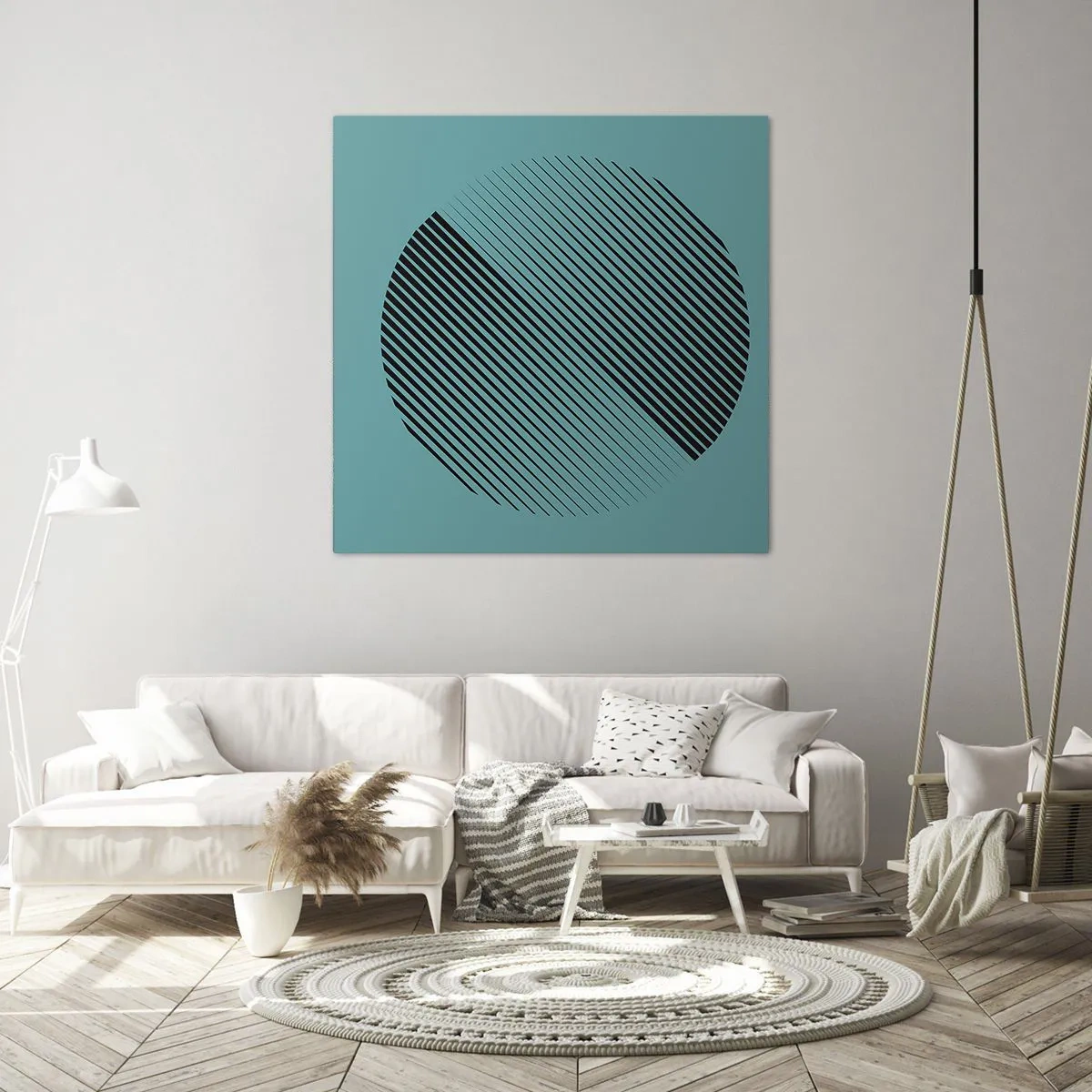 Quadro su tela - Stampe su Tela - Cerchio: variazione geometrica - 30x30 cm