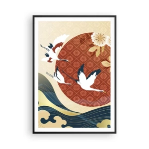 Poster in cornice nera - Favola giapponese - 70x100 cm