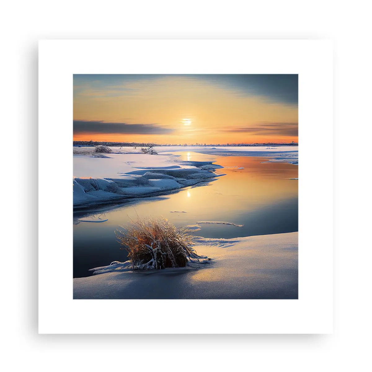Poster - Tramonto invernale - 30x30 cm
