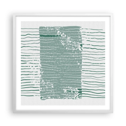 Poster in cornice bianca - Astrazione marina - 60x60 cm